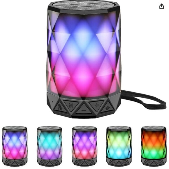 Small bluetooth portable speaker with changing light colors, brand new in box - Picture 1 of 6
